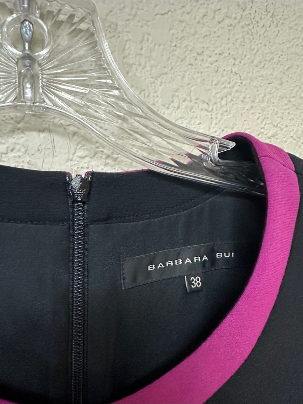 Barbara Bui womans Black and purple color block mini dress size M 38 - Picture 3 of 3